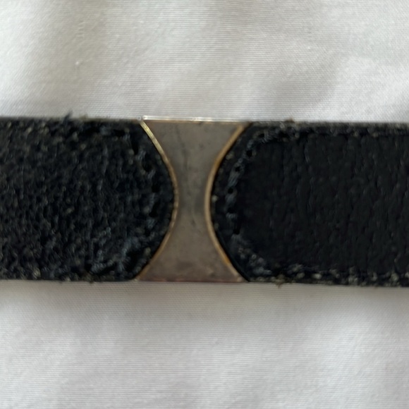 Vintage Fossil Black Leather Belt with Metal Details - Picture 13 of 16